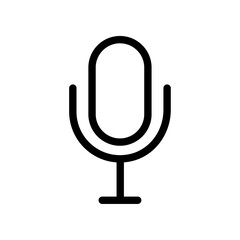 Mic button icon Outline vector for web ui