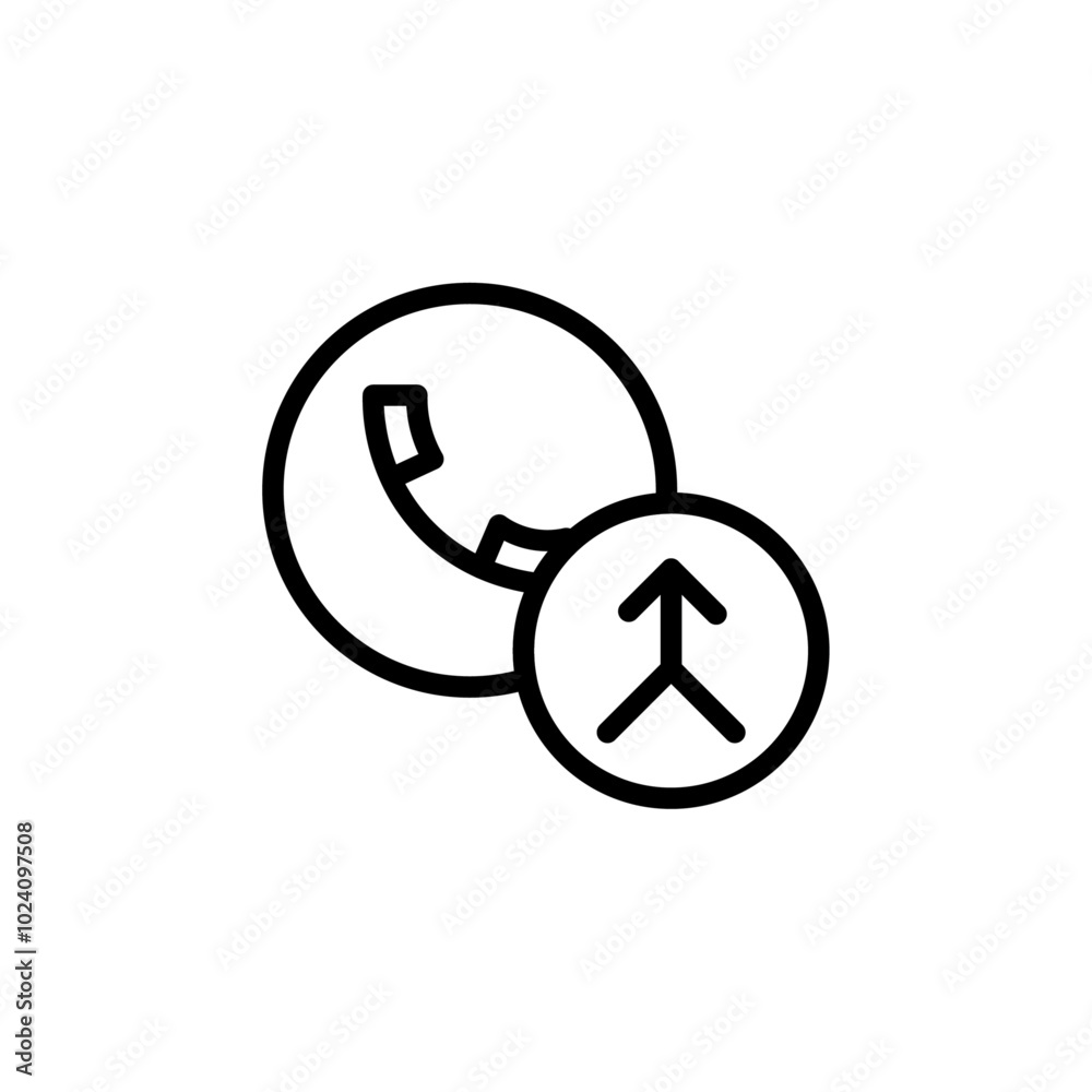 Aufkleber merge call icon Outline vector for web ui