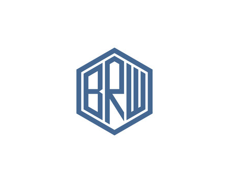 BRW logo design vector template. BRW