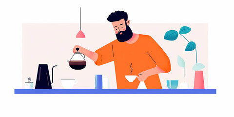 Man making Coffee
