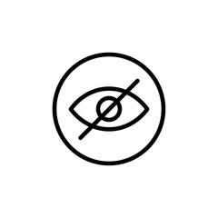 No view icon Outline vector for web ui