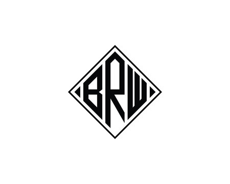 BRW logo design vector template. BRW
