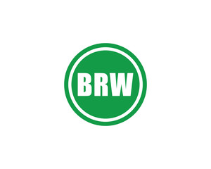 BRW logo design vector template. BRW