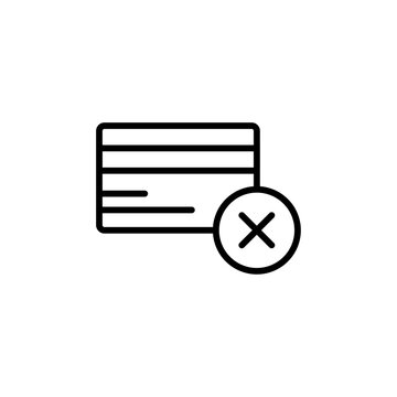 recommend clip art: Payment cancel icon Outline vector for web ui
