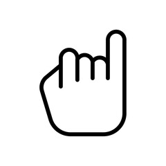 Pinky finger icon Outline vector for web ui
