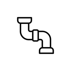 pipe icon Outline vector for web ui