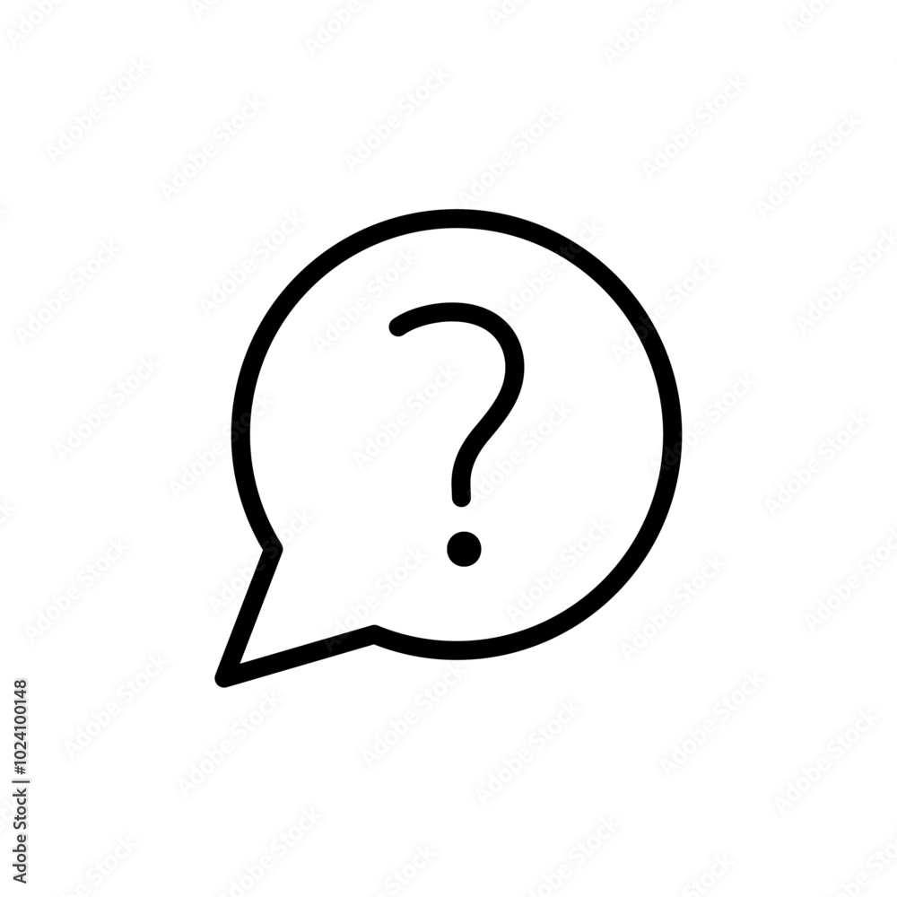 Poster Question mark icon Outline vector for web ui