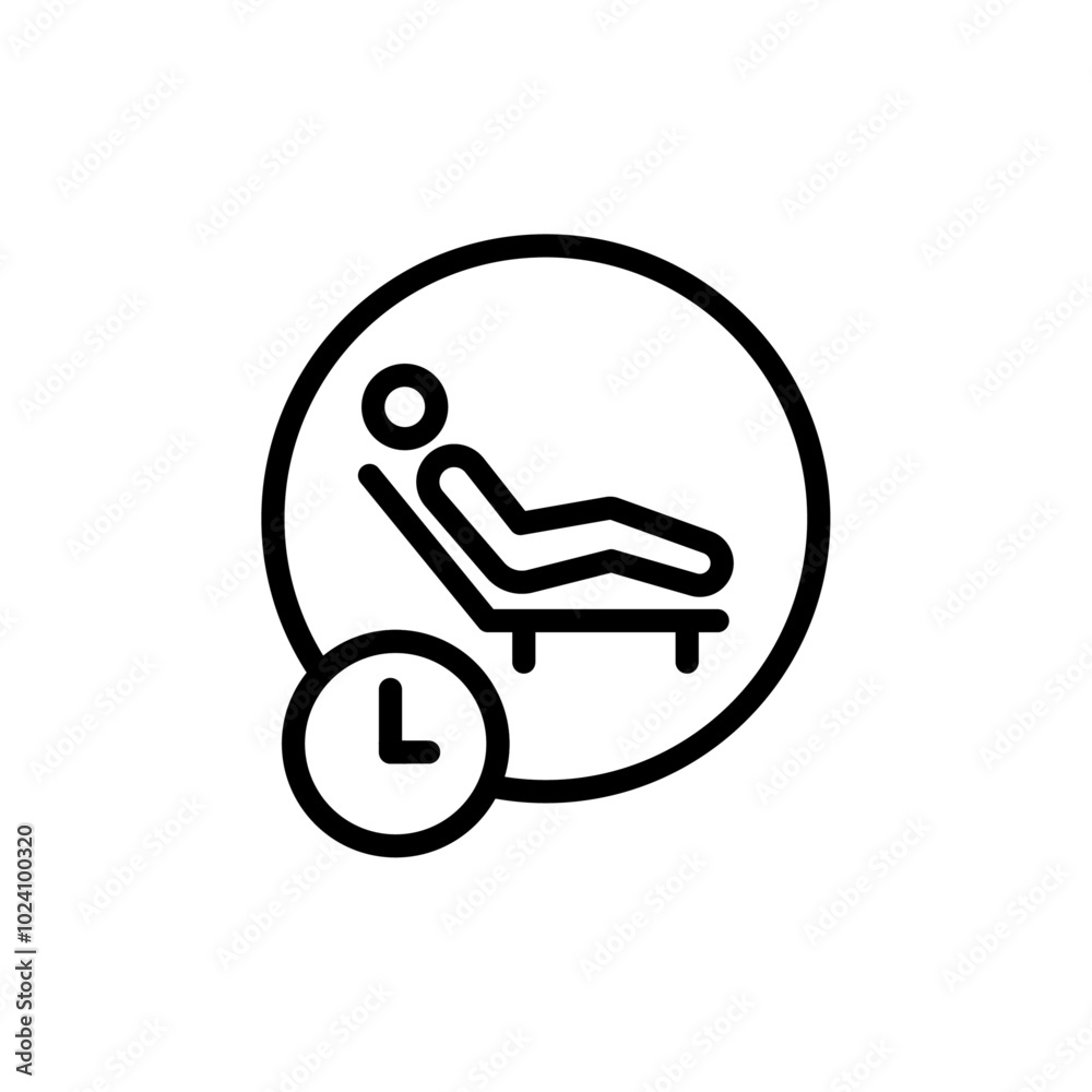 Aufkleber relaxation icon outline vector for web ui