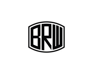 BRW logo design vector template. BRW