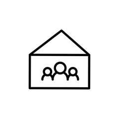 roommates icon Outline vector for web ui