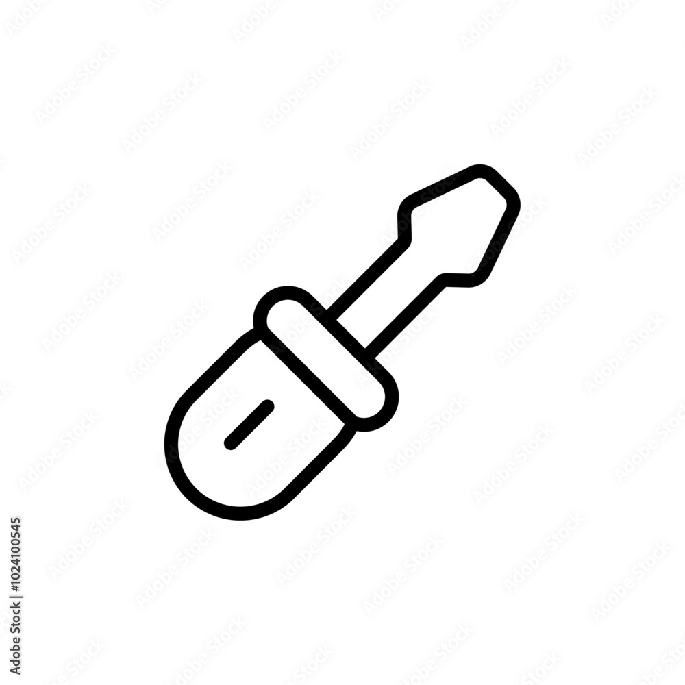 Aufkleber Screwdriver icon Outline vector for web ui