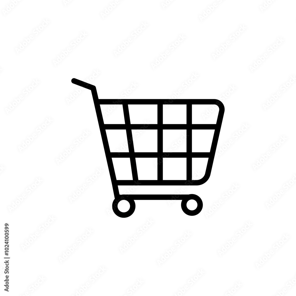 Poster Shopping icon Outline vector for web ui