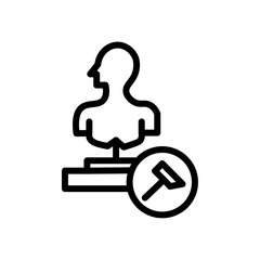 Sculptor icon Outline vector for web ui