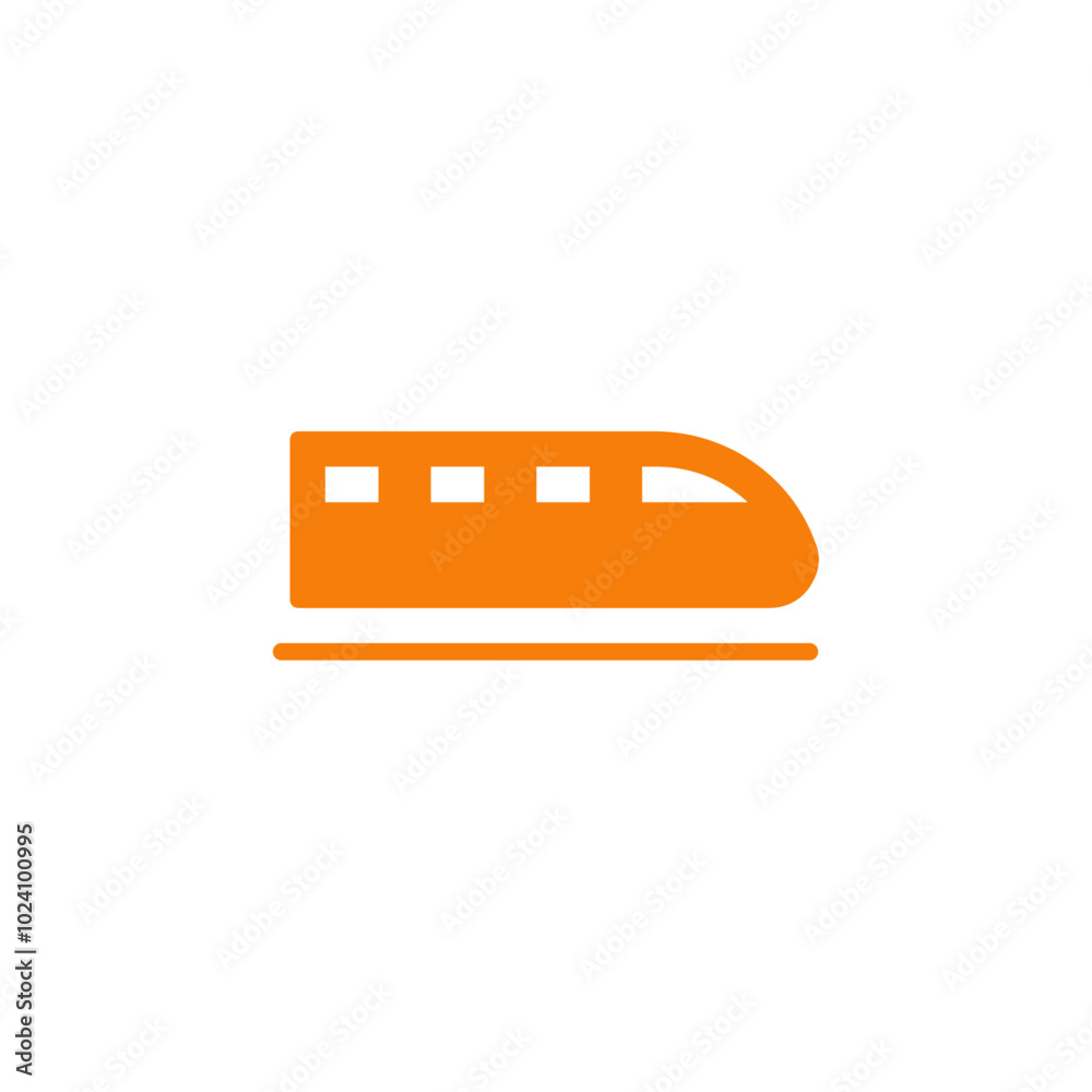 Poster Subway high speed train icon Outline vector for web ui