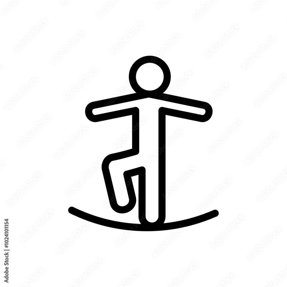 Poster Tightrope walker icon Outline vector for web ui