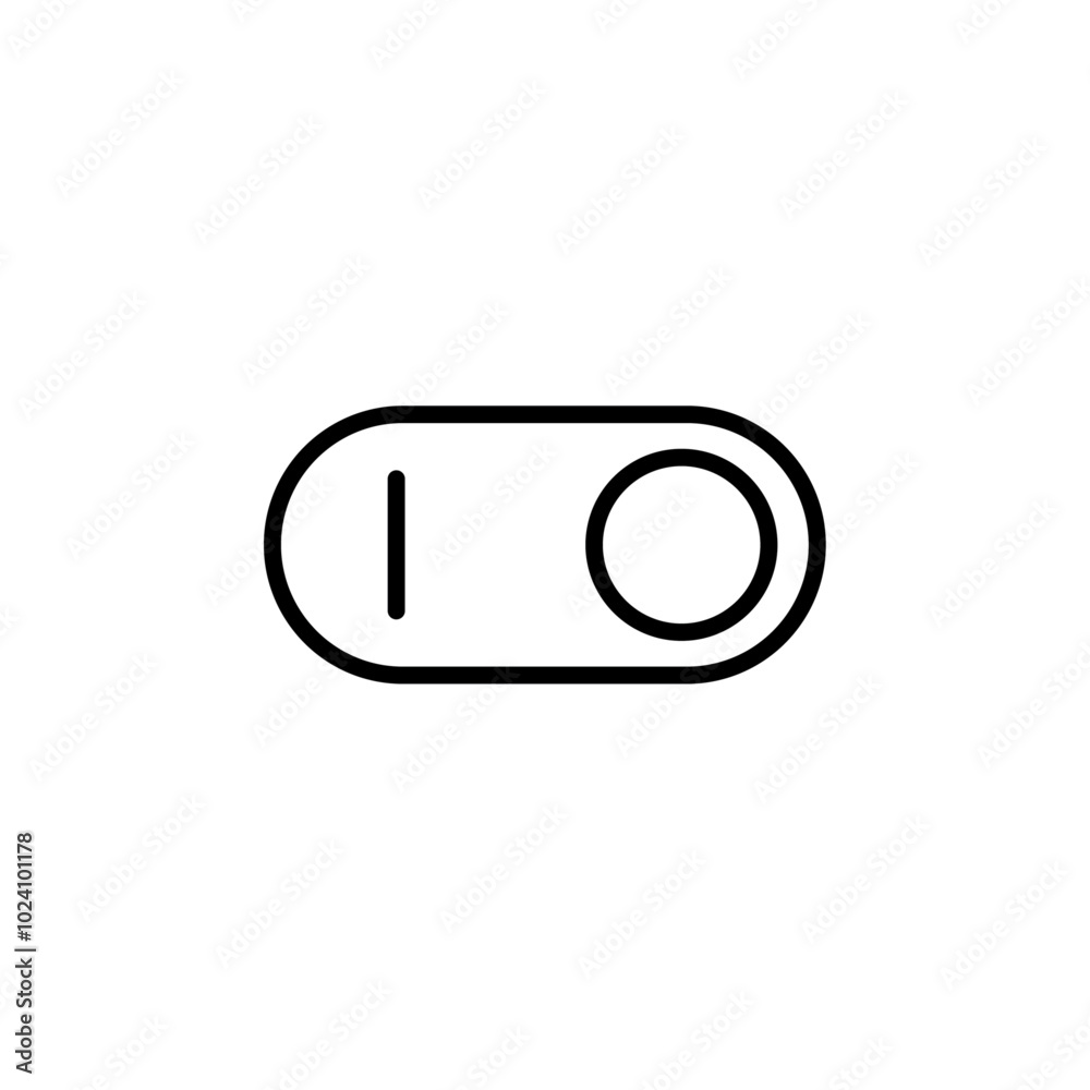 Aufkleber Toggle switch icon Outline vector for web ui