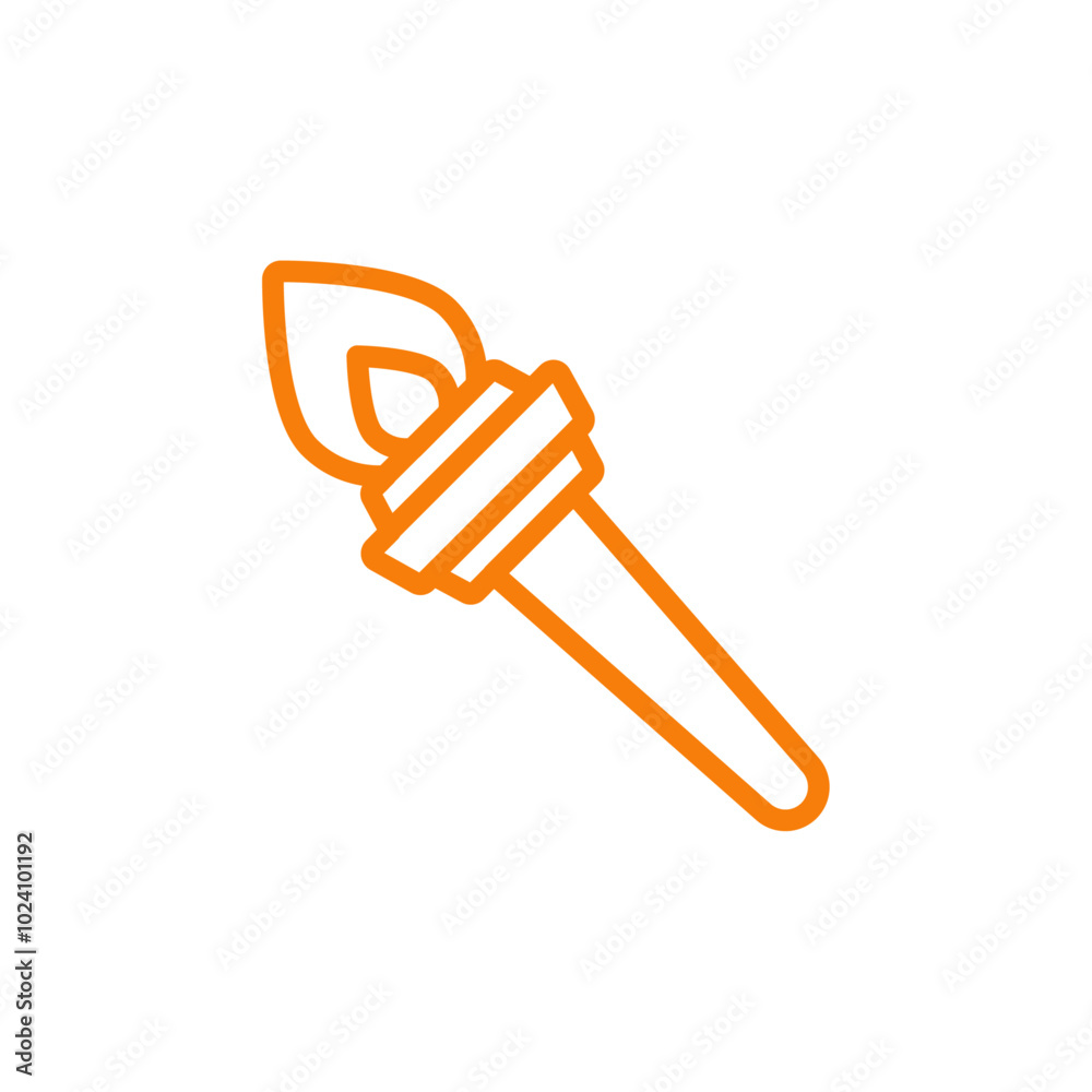 Aufkleber Torch flame icon Outline vector for web ui