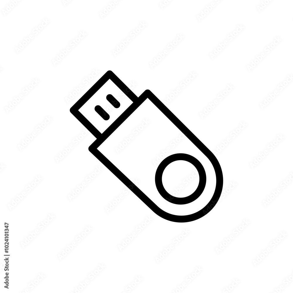 Poster Usb stick icon Outline vector for web ui
