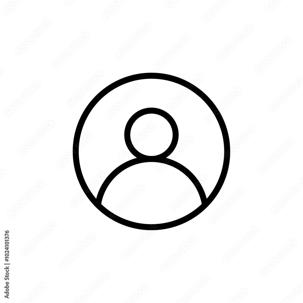 Poster User icon Outline vector for web ui
