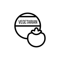 Vegetarian food diet icon Outline vector for web ui