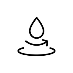 Water repellent surface icon Outline vector for web ui