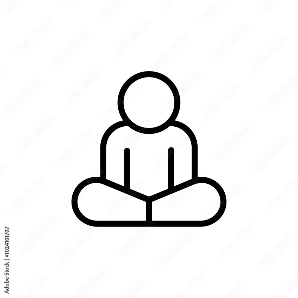 Poster Yoga pose icon Outline vector for web ui