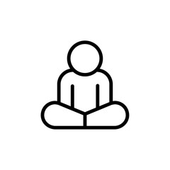 Yoga pose icon Outline vector for web ui