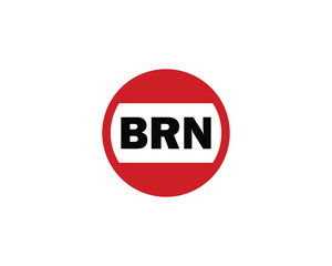 BRN logo design vector template. BRN