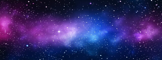 Obraz premium Stunning view of vibrant deep space with stars and cosmic colors