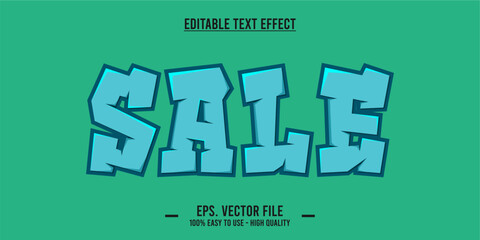 sales text effect template with editable 3d style font effect. eps vector file