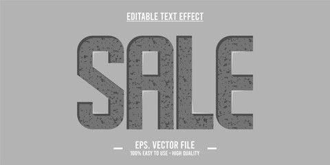 sales text effect template with editable 3d style font effect. eps vector file