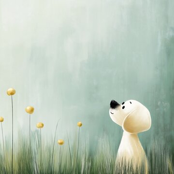 field grass flowers favorite hopeful bright illustration white chocolate spots tall looking sky courage innocent kind inquisitive poppy