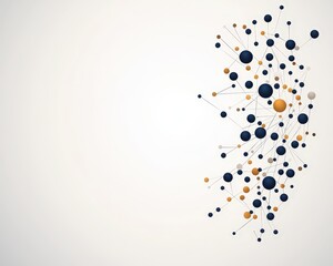 Fototapeta premium Minimalist composition of small, scattered dots in muted tones