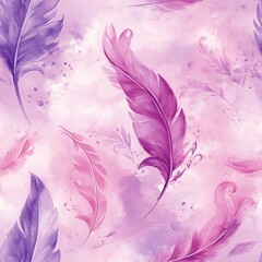 Obraz premium Generate a Mesmerizing Seamless Pattern Featuring Floral Elements for Design Use