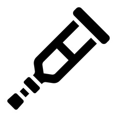 Crutches glyph icon used for support and mobility assistance in case of injury or disability