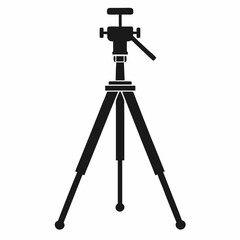 Tripod silhouette vector isolated on white background
