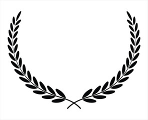 Circular laurel floral vector for award winner celebration