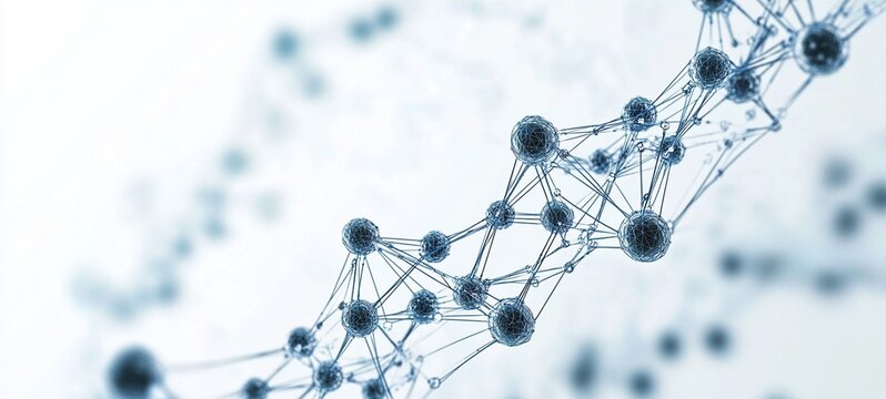 Abstract Molecular Network Structure Representing Scientific Innovation and Digital Technology