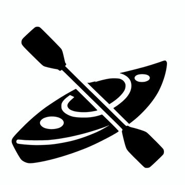 recommend clip art: Kayak icon symbol logo black silhouette vector illustration