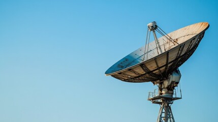 Satellite Communication Antenna under Clear Sky