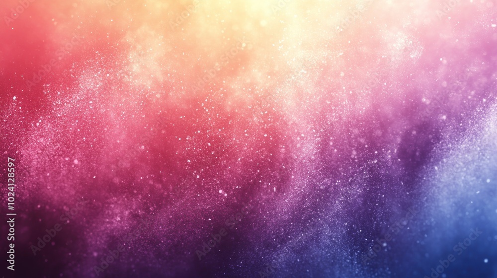 Wall mural abstract background with colorful particles, a dreamy and magical design with a gradient of colors a