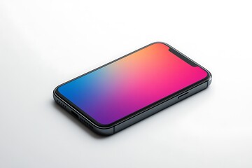 Smartphone with Gradient Screen Illustration