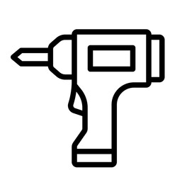 Medical drill outline icon representing surgical tool used in orthopedic surgeries