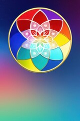 Obraz premium colorful Flower of Life wallpaper
