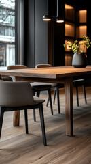 Fototapeta premium Modern dining area with stylish furniture