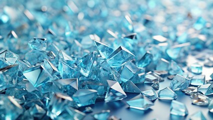 Light blue soft abstract background resembling scattered glass shards Depth of Field