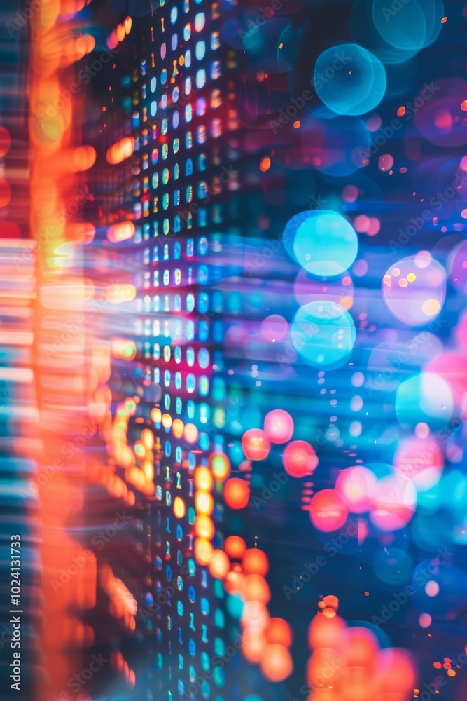 Poster abstract color background for data-driven marketing metrics.