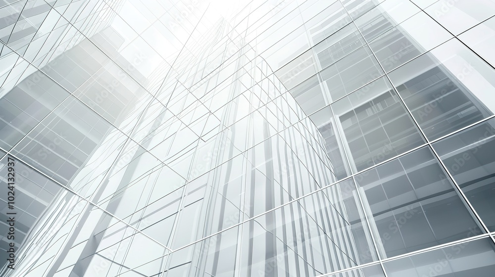 Wall mural grey white line building structure 3d background - a modern and architectural visual. the grey and w