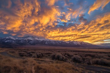 Fototapeta premium Beautiful sunset sky Clouds in backround