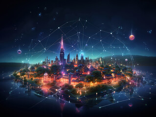 Mind blowing 5G wireless network high speed internet cloud computing